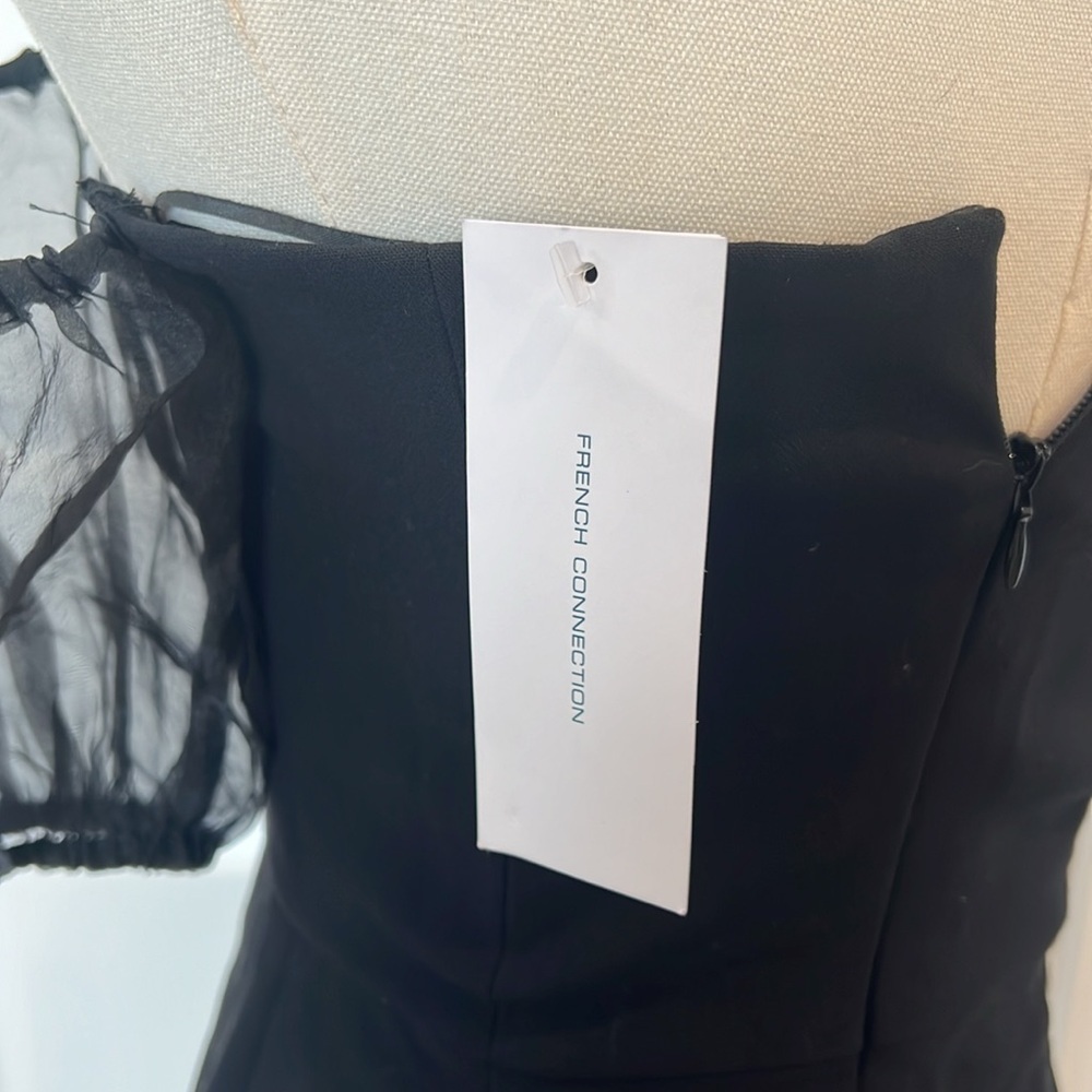 nwt FRENCH CONNECTION Whisper Puff Sleeve Mini Dress - Picture 5 of 9